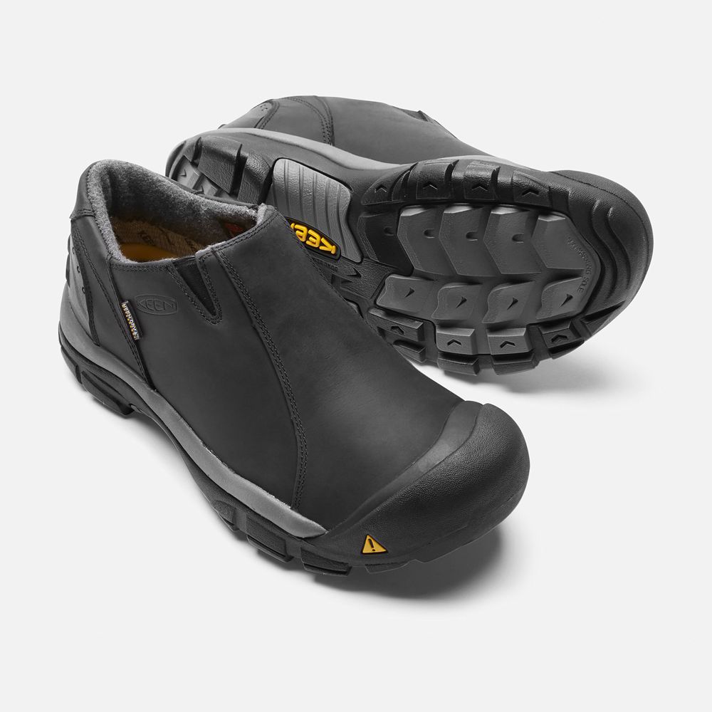 Pantofi Keen Romania Barbati Negrii Brixen Waterproof Josi 2758-BUQTF